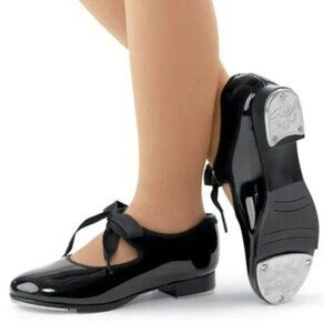 Capezio Jr. Tyette Ribbon Tie Tap Shoes Toddler Child - Capezio Dance Size 8.5